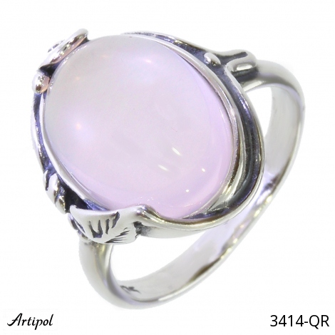 Ring 3414-QR with real Rose Quartz
