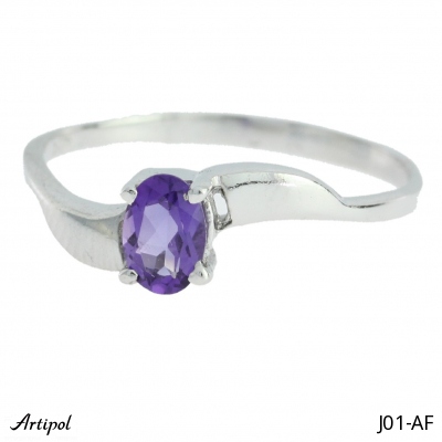 Ring J01-AF with real Amethyst