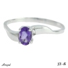 Ring J01-AF with real Amethyst faceted