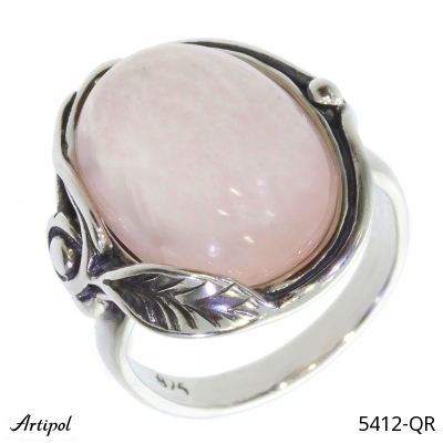 Ring 5412-QR with real Rose quartz