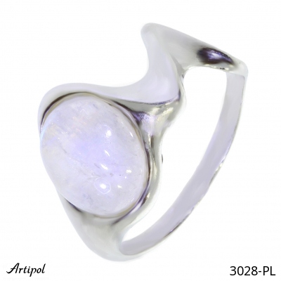 Ring 3028-PL with real Rainbow Moonstone