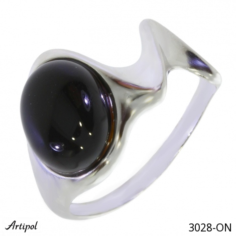 Ring 3028-ON mit echter Schwarzem Onyx