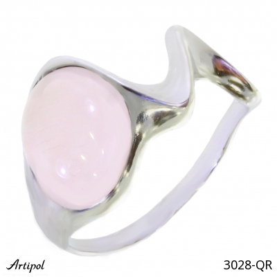 Ring 3028-QR with real Rose quartz