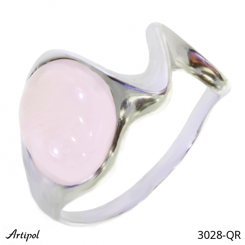 Ring 3028-QR with real Rose Quartz