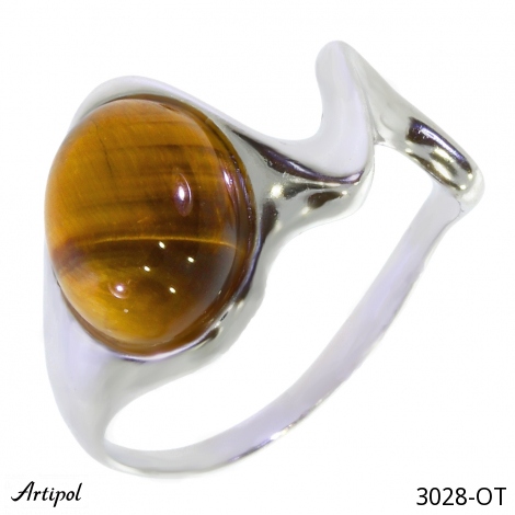 Bague 3028-OT en Oeil de tigre véritable