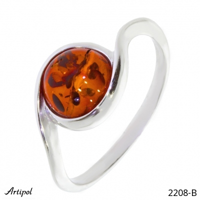 Ring 2208-B with real Amber