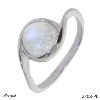 Ring 2208-PL with real Rainbow Moonstone