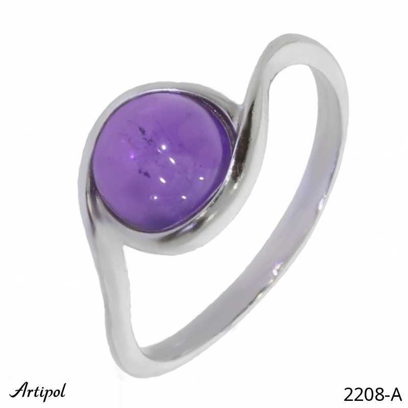 Ring 2208-A with real Amethyst