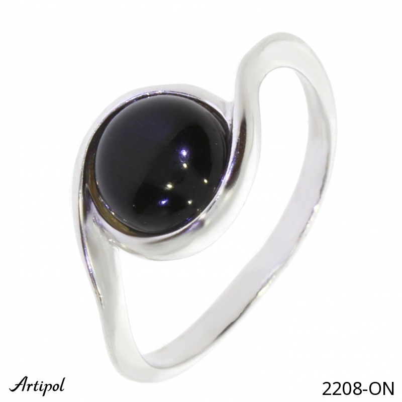 Bague 2208-ON en Onyx noir véritable