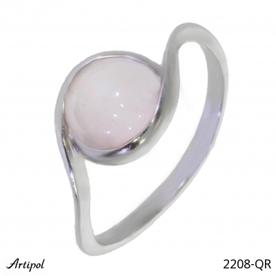 Ring 2208-QR with real Rose quartz