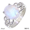 Ring 5809-PL with real Rainbow Moonstone