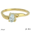 Bague J01-TBV en Topaze bleue véritable