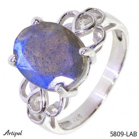 Ring 5809-LAB with real Labradorite