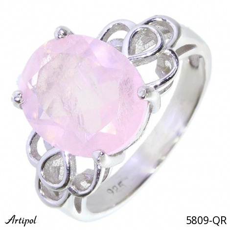 Bague 5809-QR en Quartz rose véritable