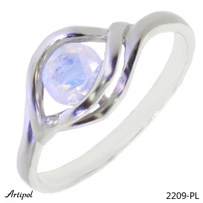 Ring 2209-PL with real Rainbow Moonstone