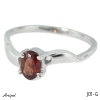 Ring J01-G with real Red garnet