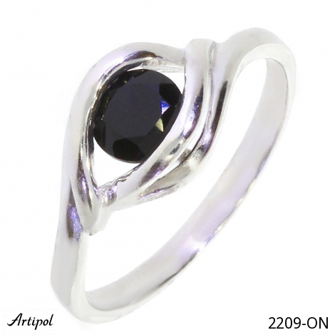 Bague 2209-ON en Onyx noir véritable