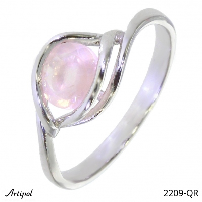 Ring 2209-QR with real Rose quartz