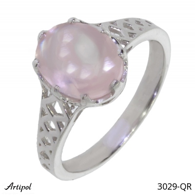 Ring 3029-QR with real Rose Quartz