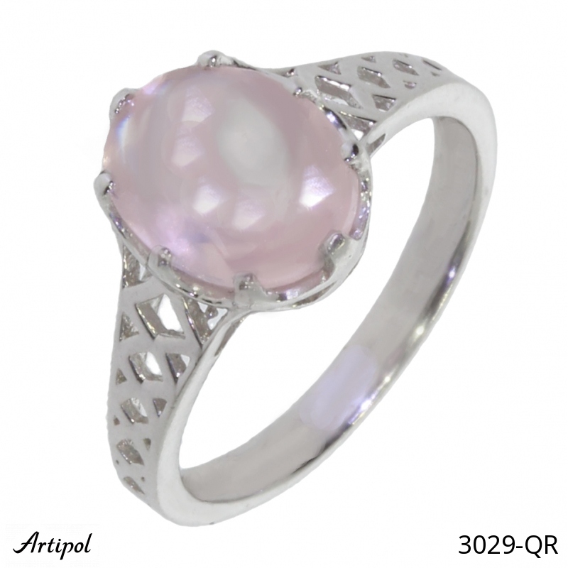 Bague 3029-QR en Quartz rose véritable