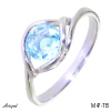 Ring M47-TB with real Blue topaz