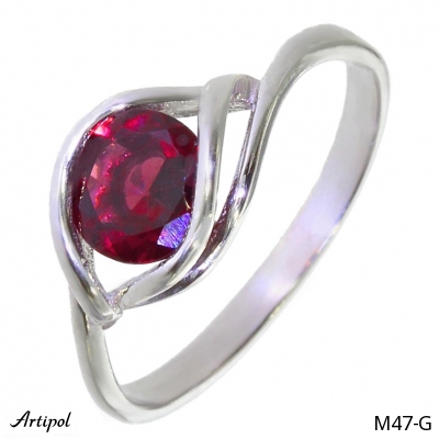 Ring M47-G with real Garnet