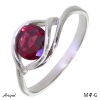 Ring M47-G with real Red garnet