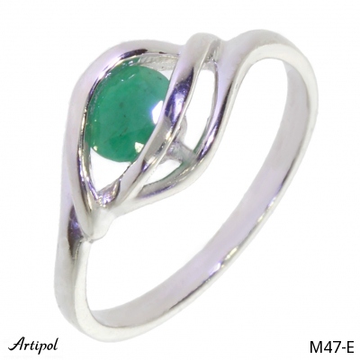 Ring M47-E with real Emerald