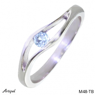 Bague M48-TB en Topaze bleue véritable