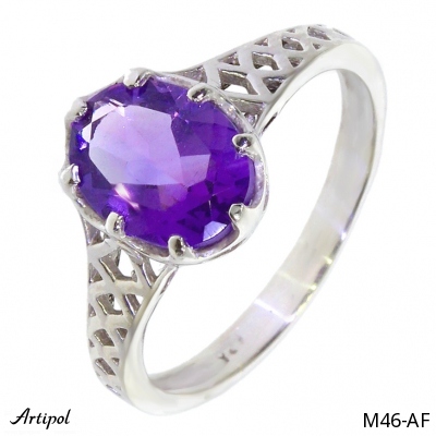 Ring M46-AF with real Amethyst faceted