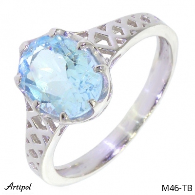 Ring M46-TB mit echter Blauem Topas
