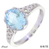 Bague M46-TB en Topaze bleue véritable