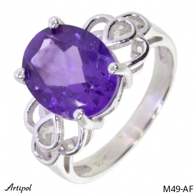Ring M49-AF with real Amethyst