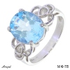 Ring M49-TB with real Blue Topaz