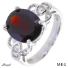 Ring M49-G with real Red garnet
