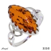 Ring 3030-B with real Amber
