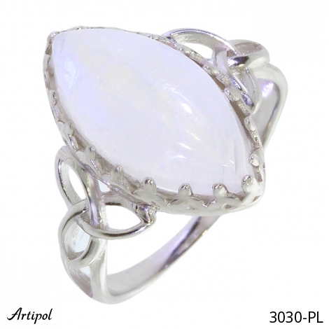 Ring 3030-PL with real Rainbow Moonstone