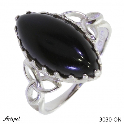 Ring 3030-ON with real Black Onyx