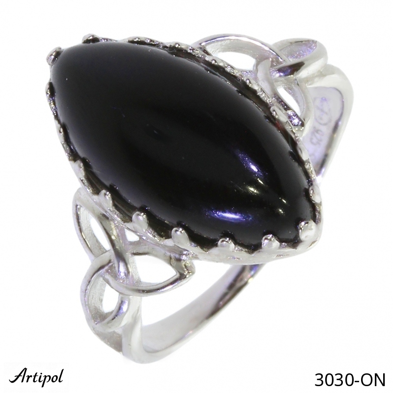 Ring 3030-ON mit echter Schwarzem Onyx