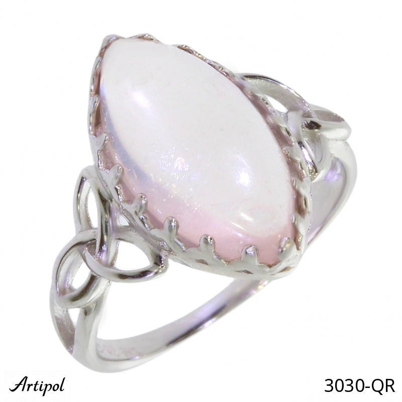 Ring 3030-QR with real Rose quartz