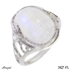 Ring 3427-PL with real Rainbow Moonstone
