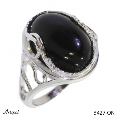 Ring 3427-ON mit echter Schwarzem Onyx