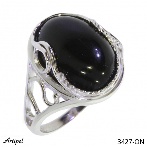Bague 3427-ON en Onyx noir véritable