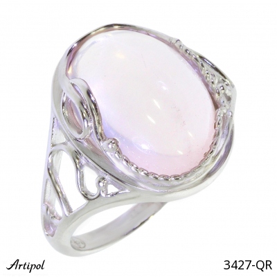 Ring 3427-QR with real Rose quartz