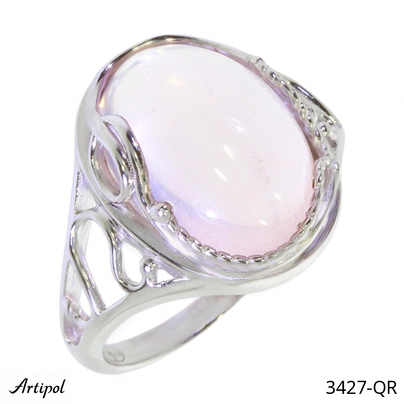 Bague 3427-QR en Quartz rose véritable