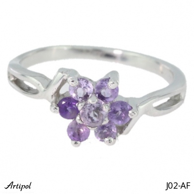 Ring J02-AF with real Amethyst