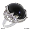 Ring 6203-ON with real Black onyx