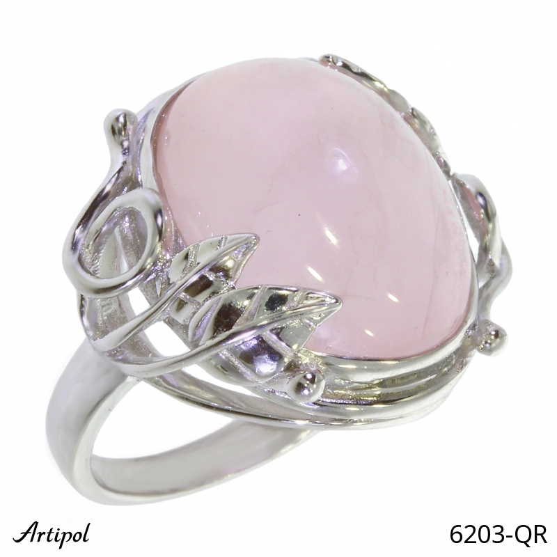 Ring 6203-QR with real Rose Quartz