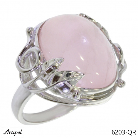 Ring 6203-QR mit echter Rosenquarz