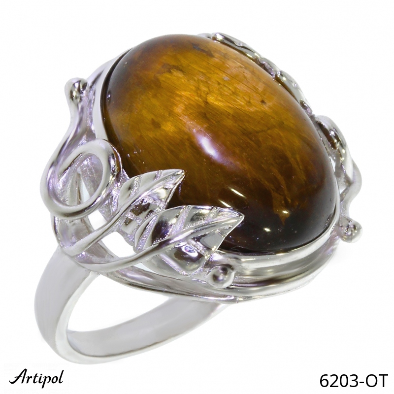 Bague 6203-OT en Oeil de tigre véritable